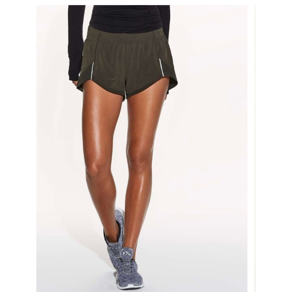 Lululemon Women's Athletic Shorts Track Running Size 6 Forest Green